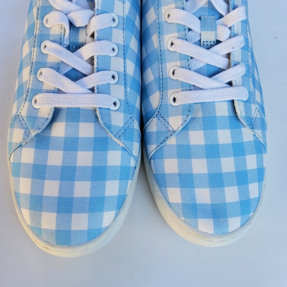 DRAPER JAMES Harper Sneakers in Blue Gingham Size 9 NEW - Picture 11 of 12
